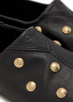 Rita stud-embellished leather ballet flats