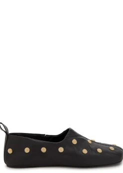 Rita stud-embellished leather ballet flats