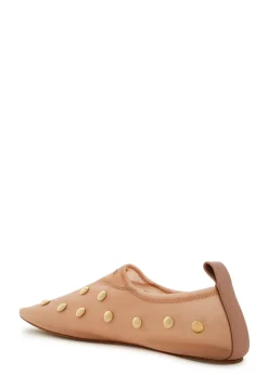 Rita stud-embellished mesh ballet flats
