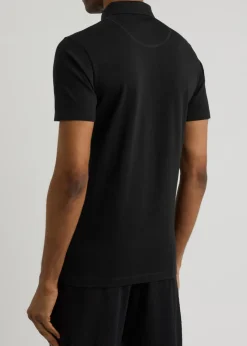 Riviera cotton-mesh polo shirt