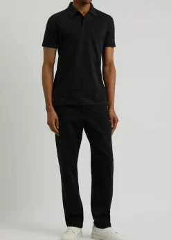 Riviera cotton-mesh polo shirt