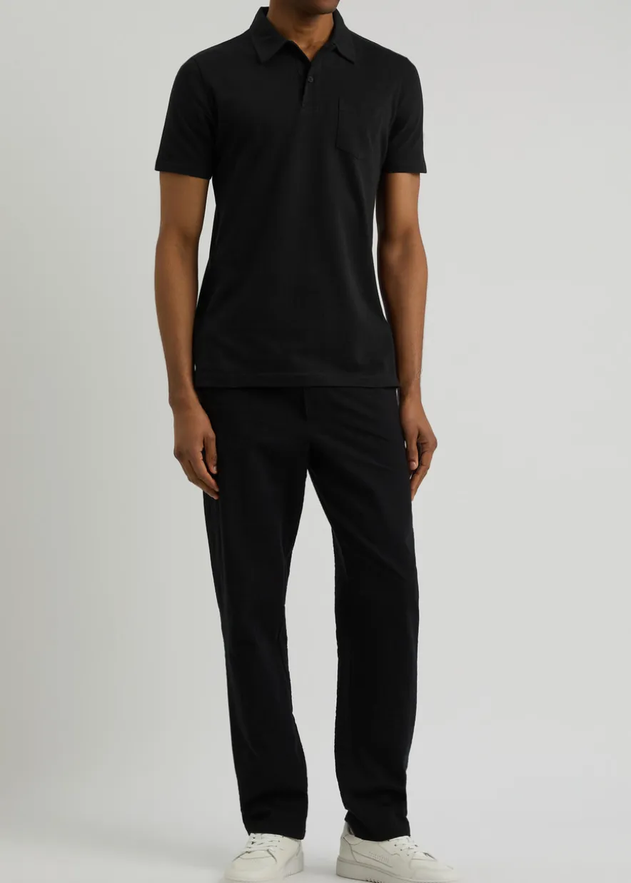 Riviera cotton-mesh polo shirt