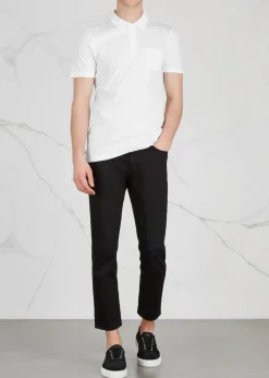 Riviera cotton-mesh polo shirt