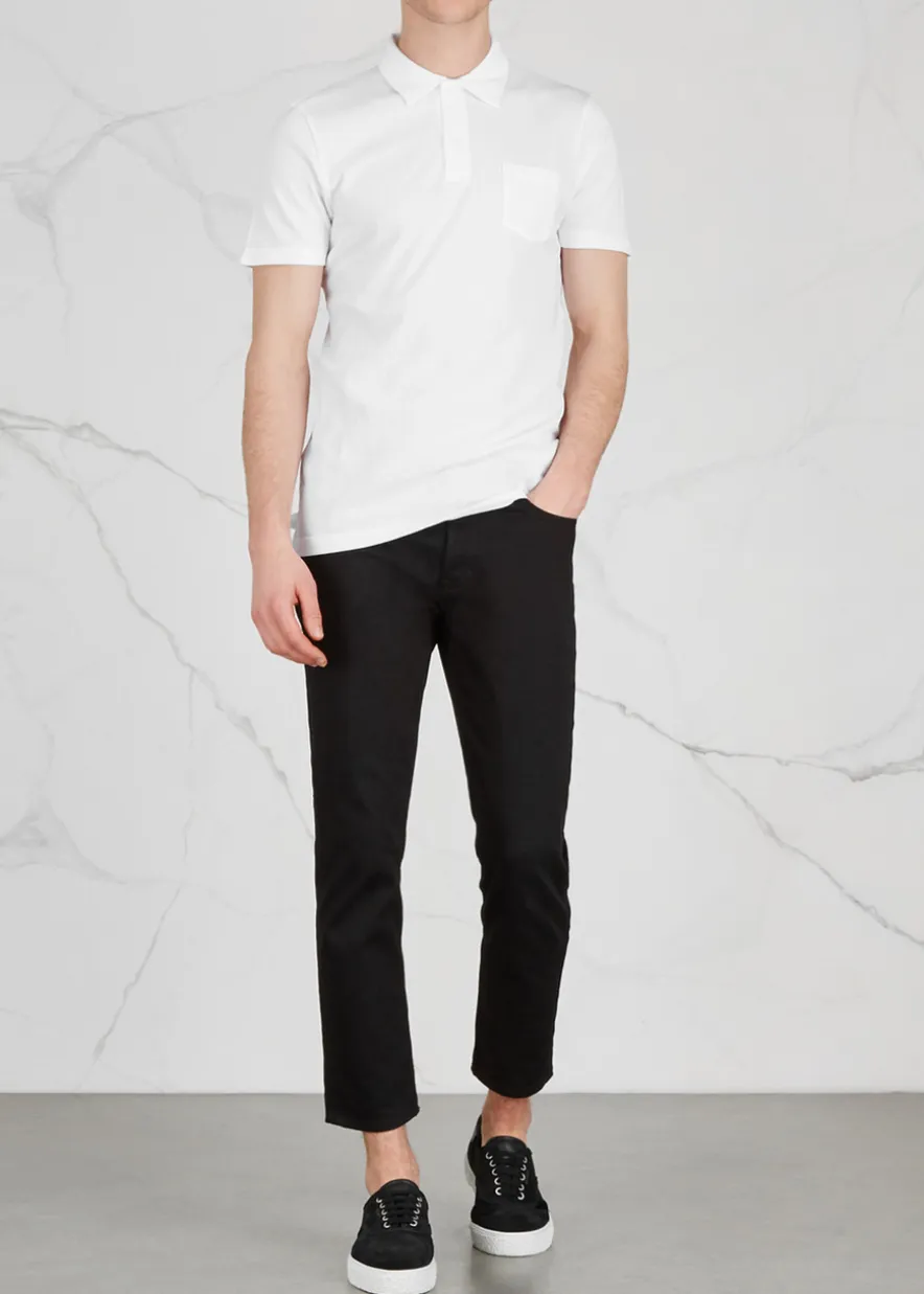 Riviera cotton-mesh polo shirt