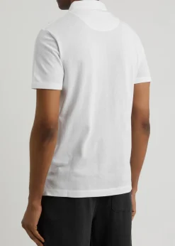 Riviera cotton-mesh polo shirt