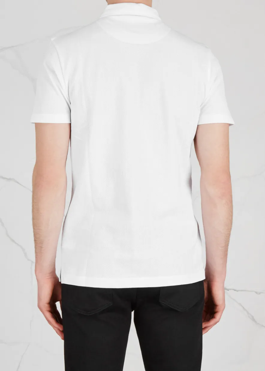 Riviera cotton-mesh polo shirt
