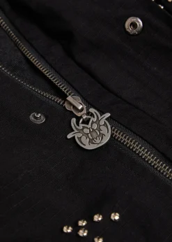Roach studded hooded parka jacket