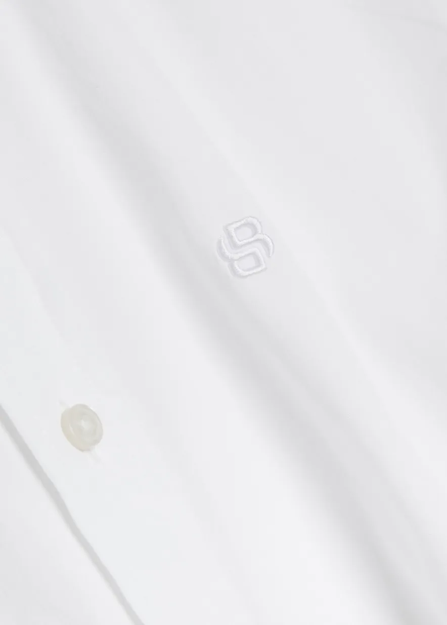 Roan logo-embroidered cotton-poplin shirt