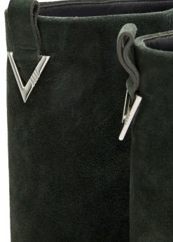 Robin layered suede combat boots