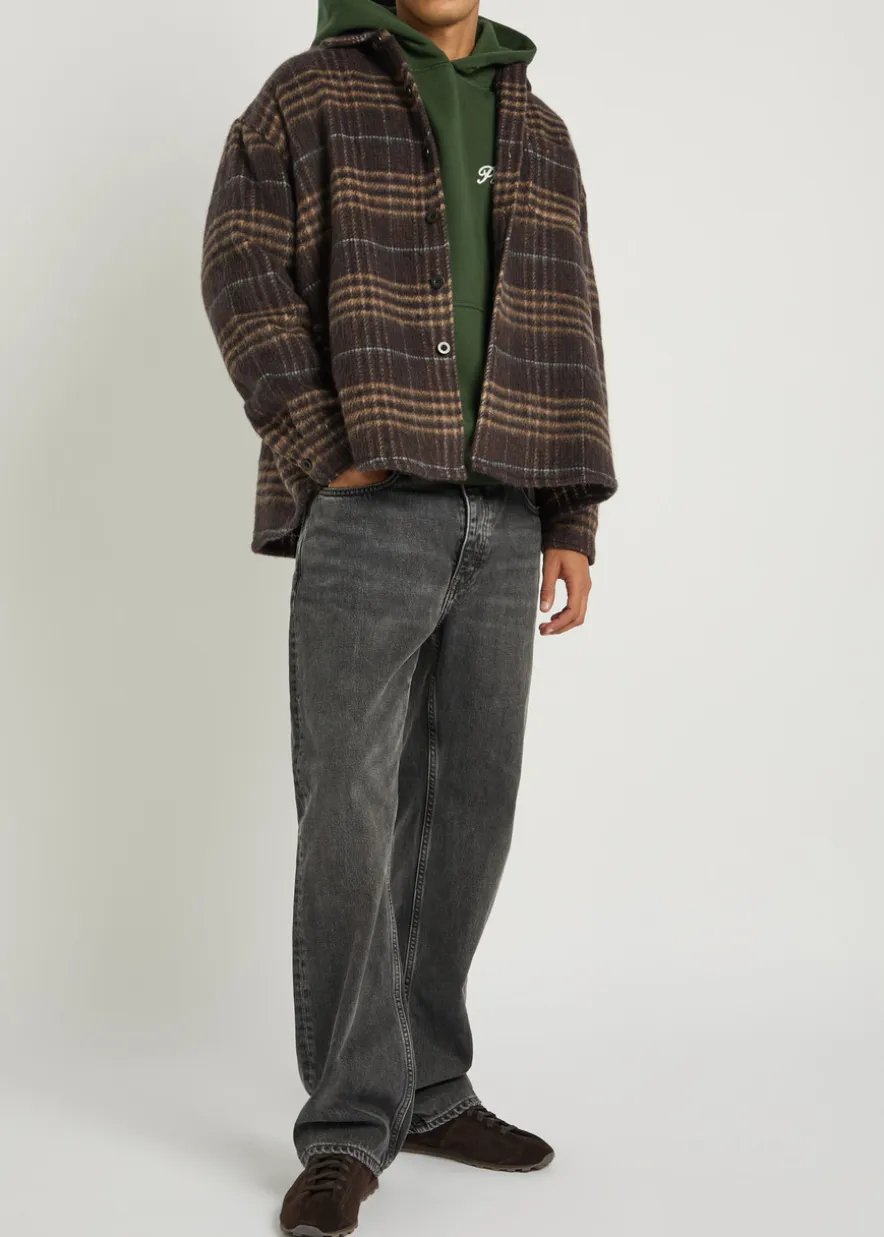 Rocco plaid wool-blend overshirt