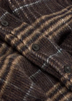 Rocco plaid wool-blend overshirt