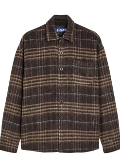 Rocco plaid wool-blend overshirt