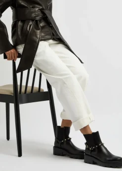 Rockstud Beatle leather ankle boot