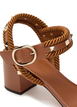 Rockstud 60 leather sandals