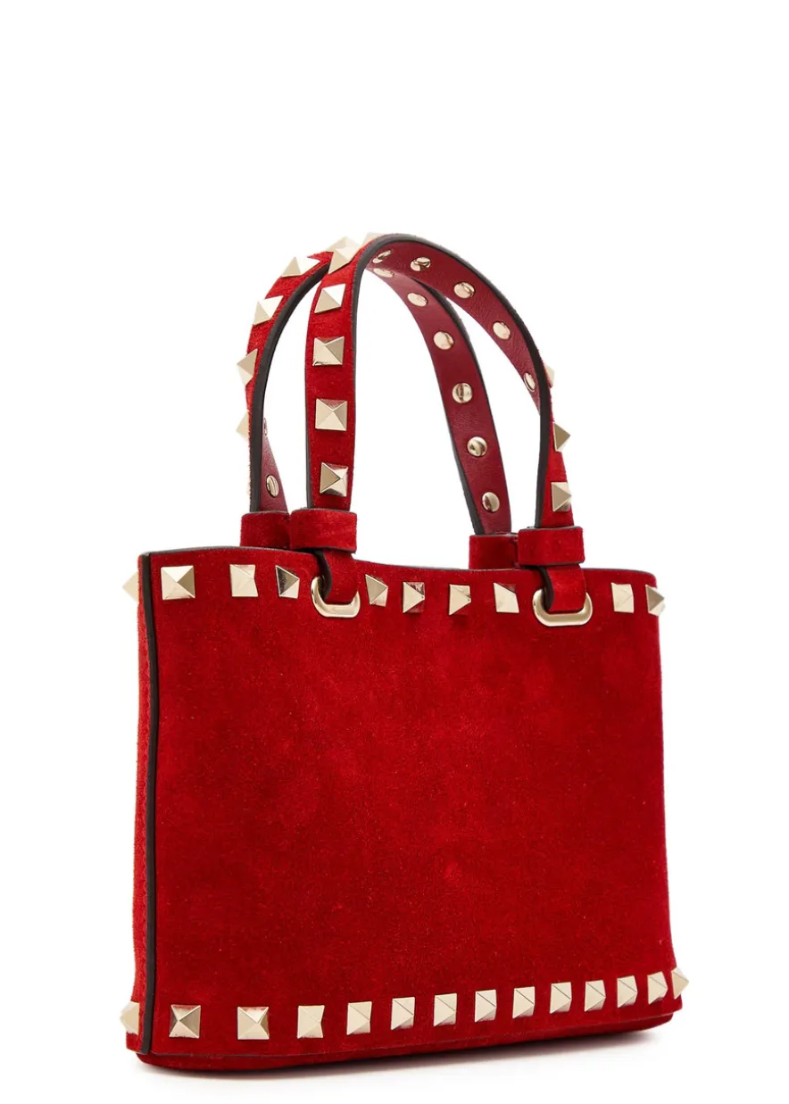 Rockstud mini suede tote bag
