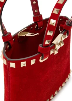 Rockstud mini suede tote bag
