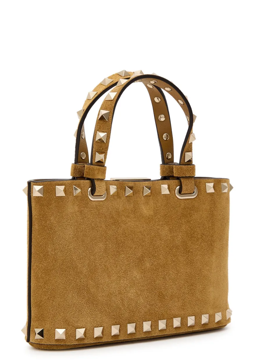Rockstud mini suede tote bag