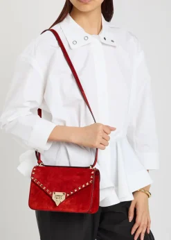 Rockstud small suede shoulder bag