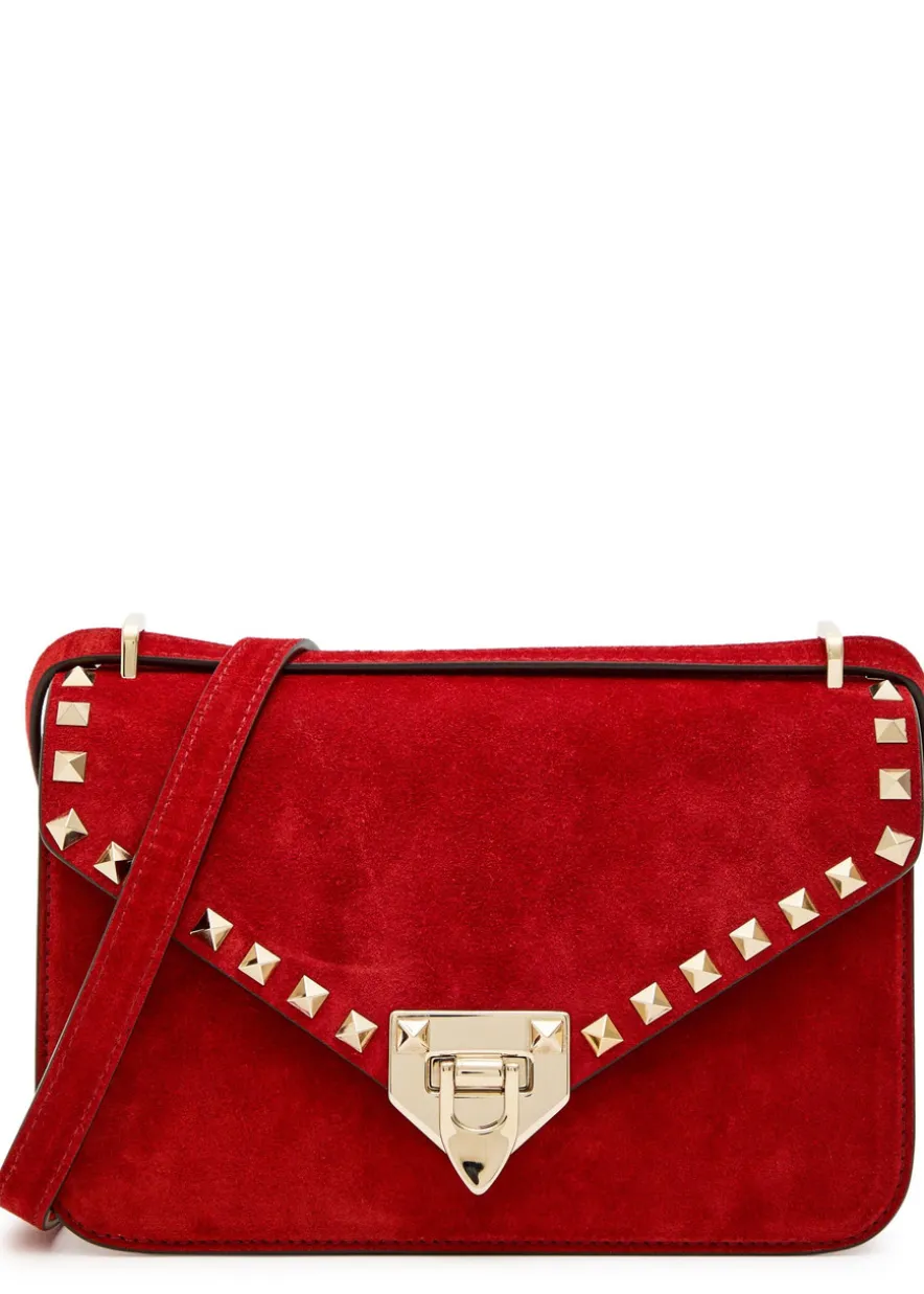 Rockstud small suede shoulder bag
