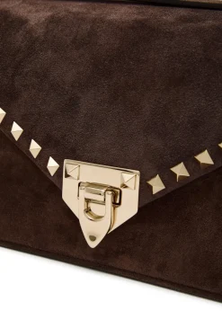 Rockstud small suede shoulder bag