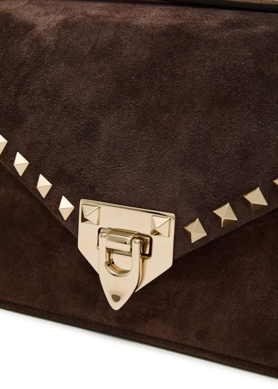 Rockstud small suede shoulder bag