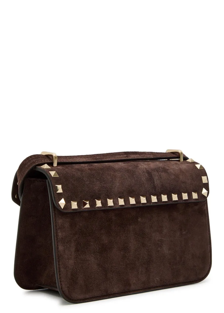 Rockstud small suede shoulder bag