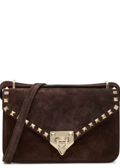 Rockstud small suede shoulder bag