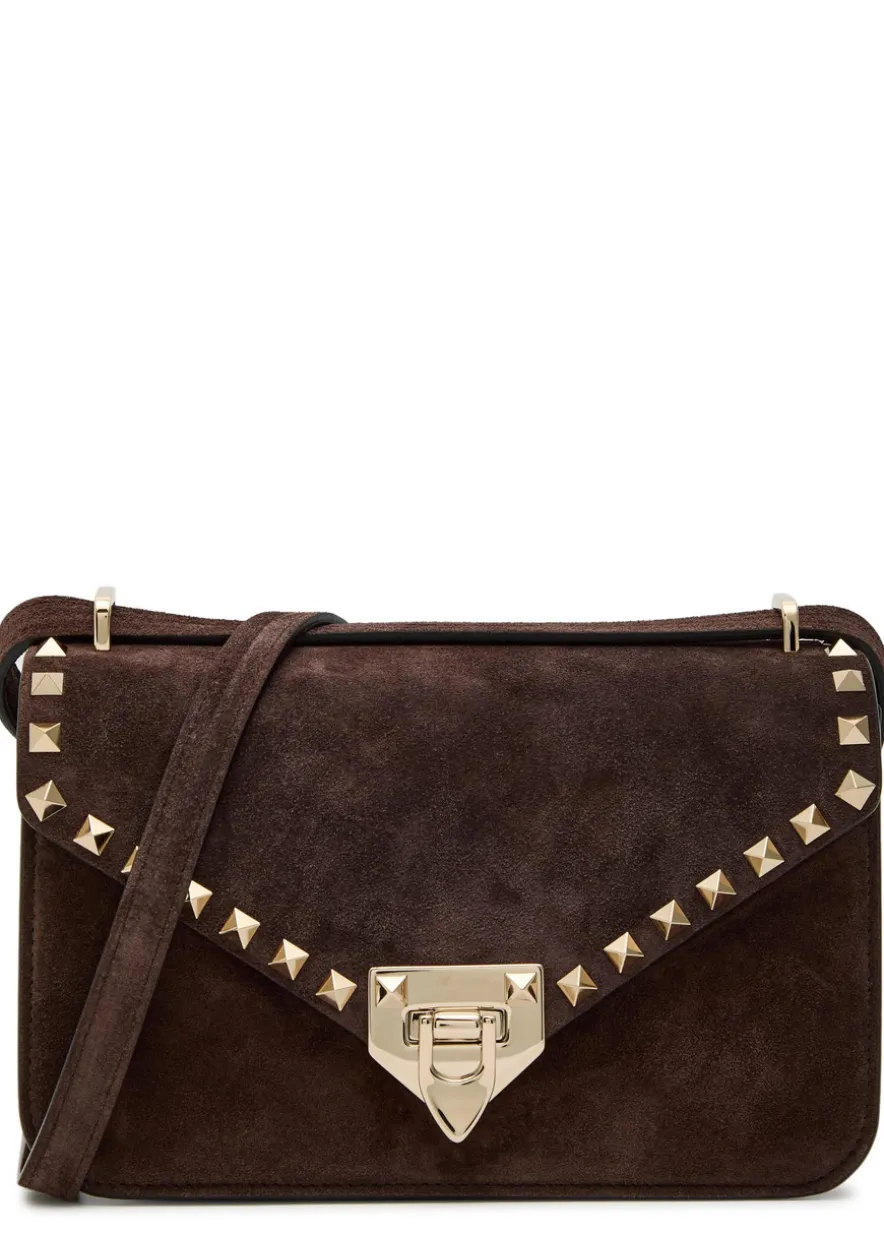 Rockstud small suede shoulder bag