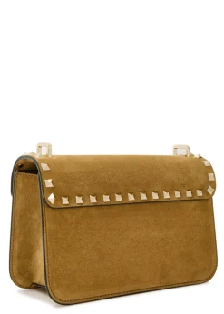 Rockstud small suede shoulder bag