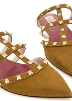 Rockstud suede mules