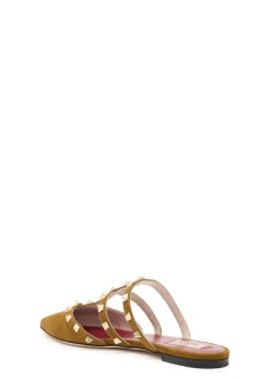 Rockstud suede mules