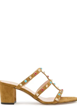 Rockstud 60 suede mules