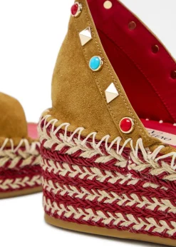 Rockstud 45 suede wedge espadrilles