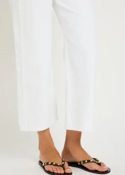 Rockstud thong leather sandals