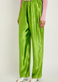 Rohen straight-leg satin trousers