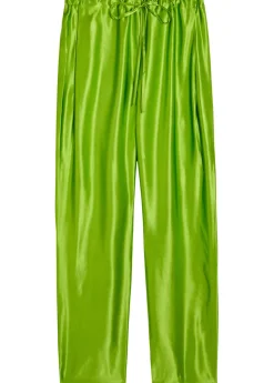 Rohen straight-leg satin trousers