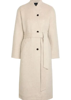 Roland belted wool-blend coat