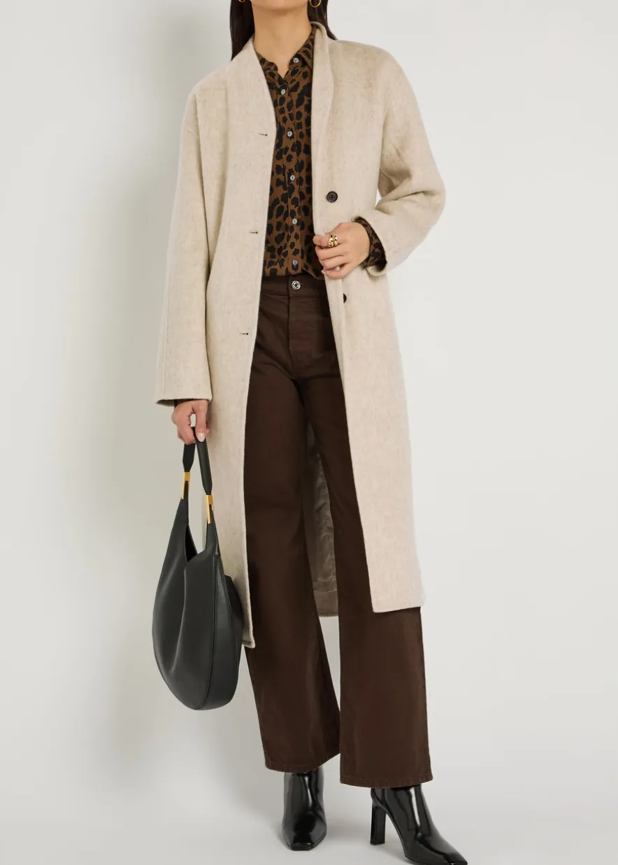 Roland belted wool-blend coat