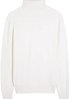 Roll-neck cashmere top