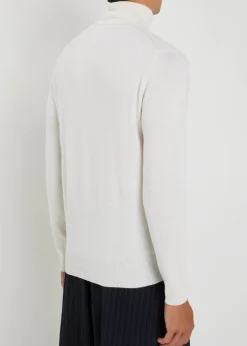 Roll-neck cashmere top