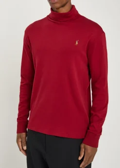 Roll-neck cotton top
