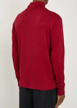 Roll-neck cotton top