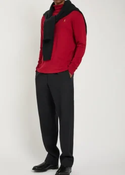 Roll-neck cotton top