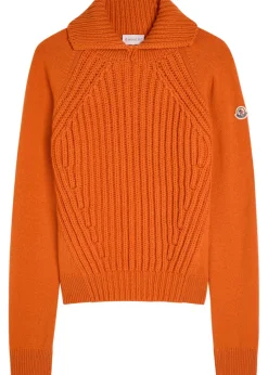Roll-neck wool and cashmere-blend jumper