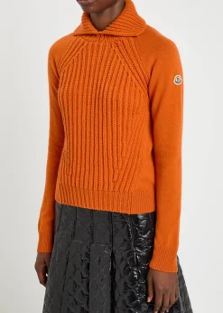 Roll-neck wool and cashmere-blend jumper
