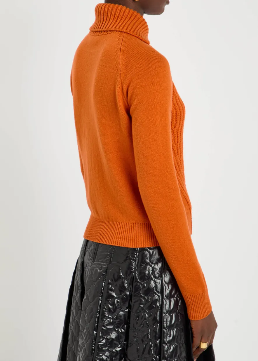 Roll-neck wool and cashmere-blend jumper