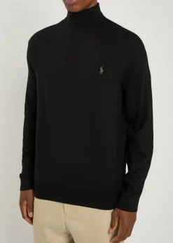 Roll-neck wool jumper