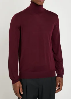Roll-neck wool jumper