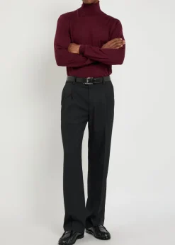Roll-neck wool jumper