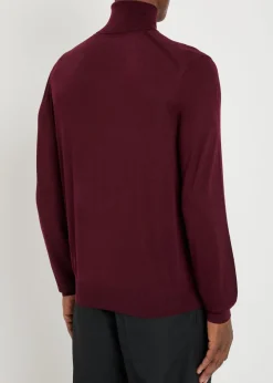 Roll-neck wool jumper